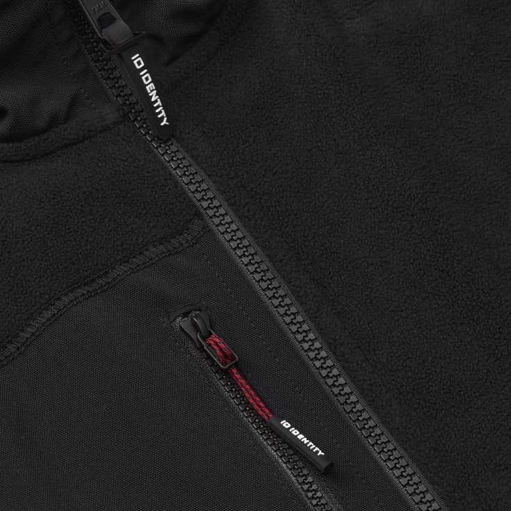 ID Fleecejakke, Sort, 3XL