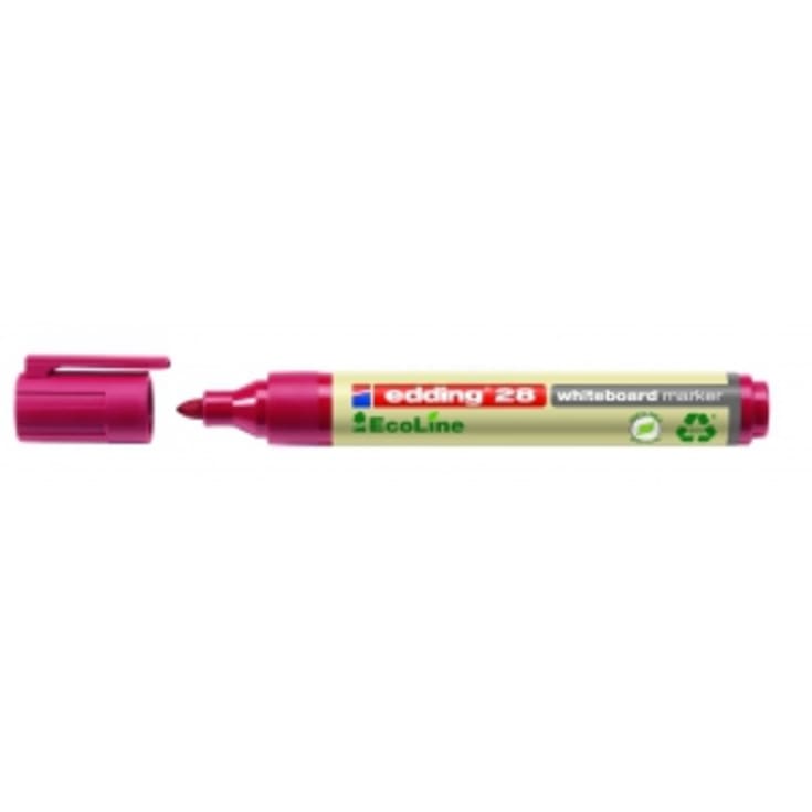 10 stk edding whiteboard marker ecoline 28, rund spids, rød