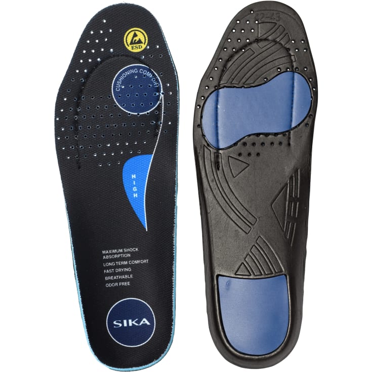 Sika indlægssåler Ultimate footfit, high, Sort, 44-45