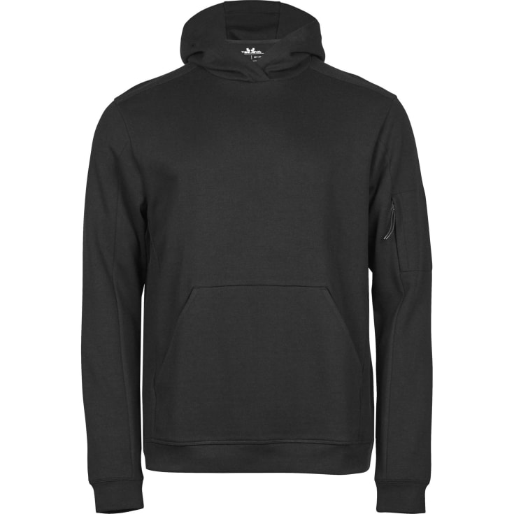 Tee Jays Athletic hættetrøje, Black, L