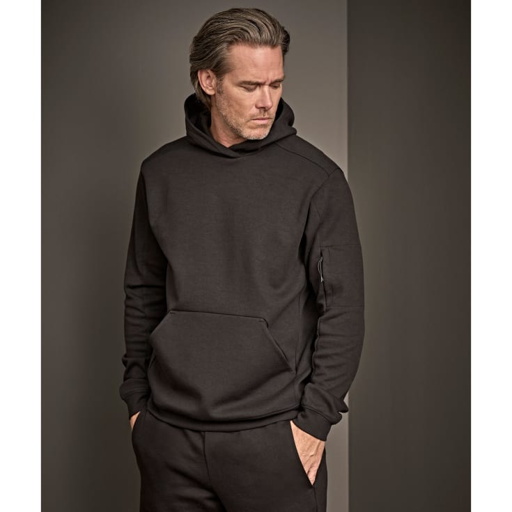 Tee Jays Athletic hættetrøje, Black, L