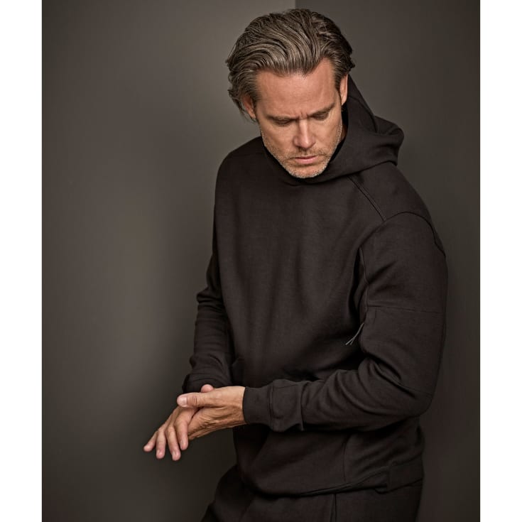 Tee Jays Athletic hættetrøje, Black, L
