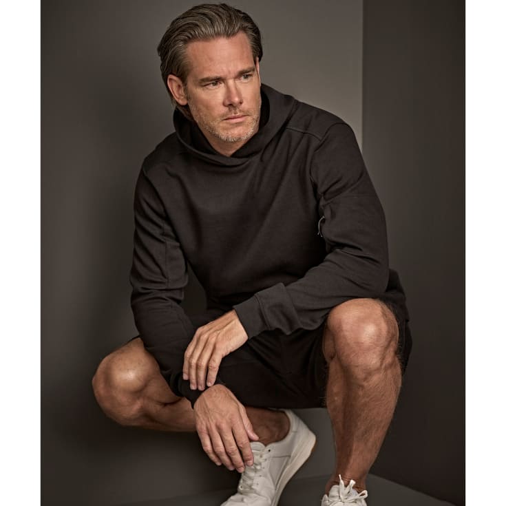 Tee Jays Athletic hættetrøje, Black, L