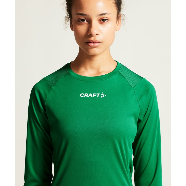Craft Rush 2.0 langærmet dame T-shirt, Team green, XL