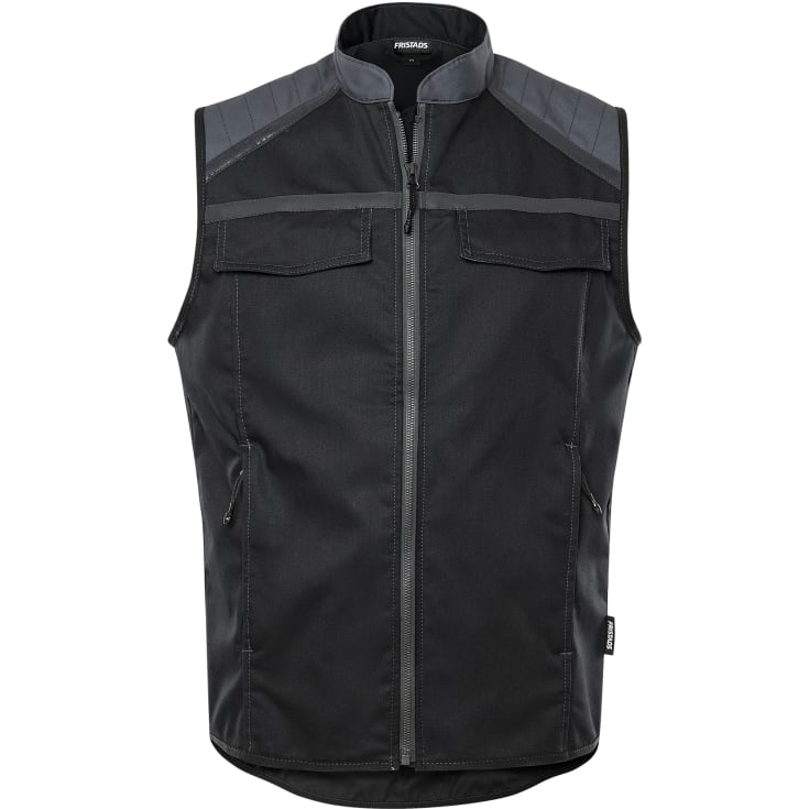 Fristads arbejdsvest 5555 STFP, Sort/Grå, L