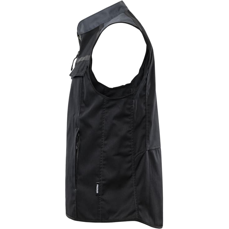 Fristads arbejdsvest 5555 STFP, Sort/Grå, L