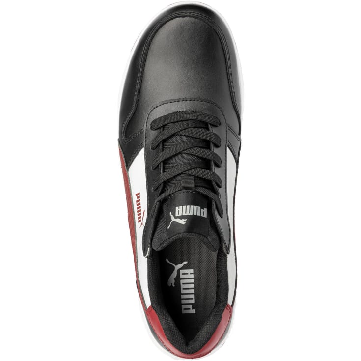Puma Frontcourt Low sikkerhedssko S3L, Sort/Hvid/Rød, 46