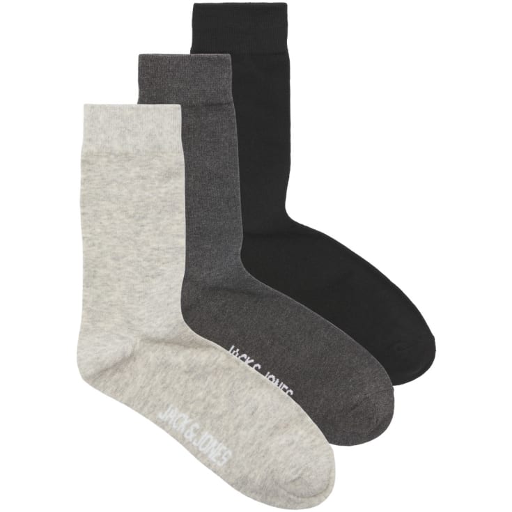Jack & Jones JACRAFAEL 3-pak strømper, Dark Grey Melange, ONESIZE