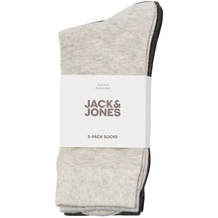 Jack & Jones JACRAFAEL 3-pak strømper, Dark Grey Melange, ONESIZE