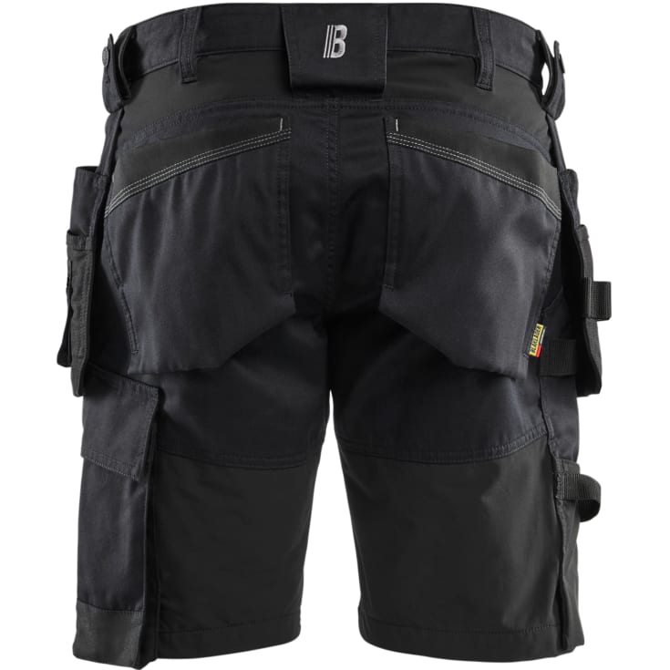 Blåkläder Workwear 1752 håndværkershorts med 2-vejs stretch, sort, str. C44