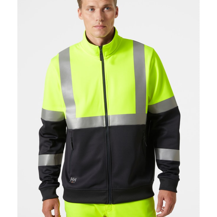 Helly Hansen Addvis cardigan, Hi-vis Gul/Ebony, L