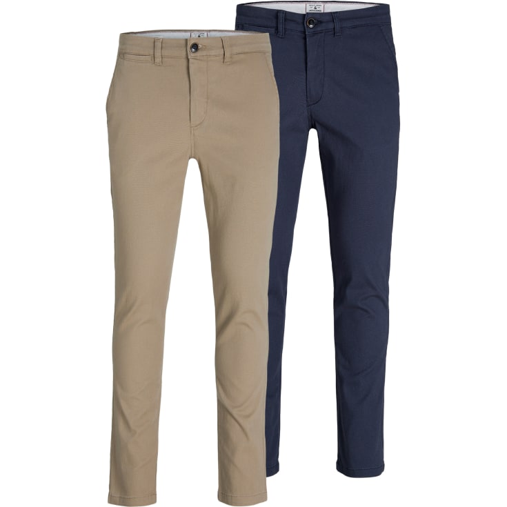 Jack & Jones JPSTMARCO JJDAVE 2-Pak chinos, Beige/Navy Blazer, 32/30