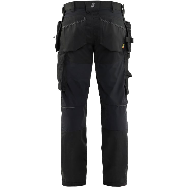 Blåkläder Workwear 1750 håndværkerbukser med 2-vejs stretch, sort, str. C148