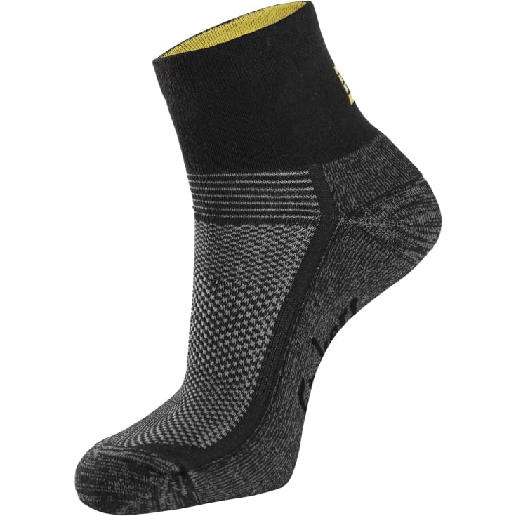 Snickers 2-pak korte strømper 9224, Black/Aluminium Grey, 45-48
