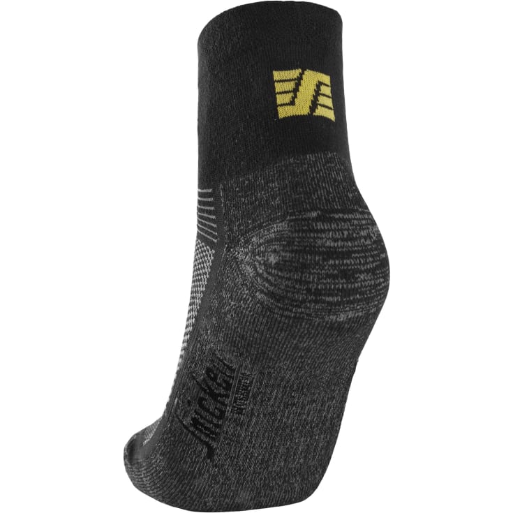 Snickers 2-pak korte strømper 9224, Black/Aluminium Grey, 45-48