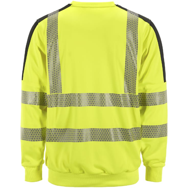L.Brador Aereo sweatshirt 6124P, Hi-vis Gul/Sort, 2XL