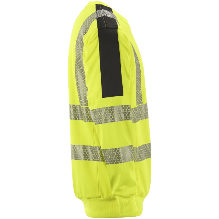 L.Brador Aereo sweatshirt 6124P, Hi-vis Gul/Sort, 2XL