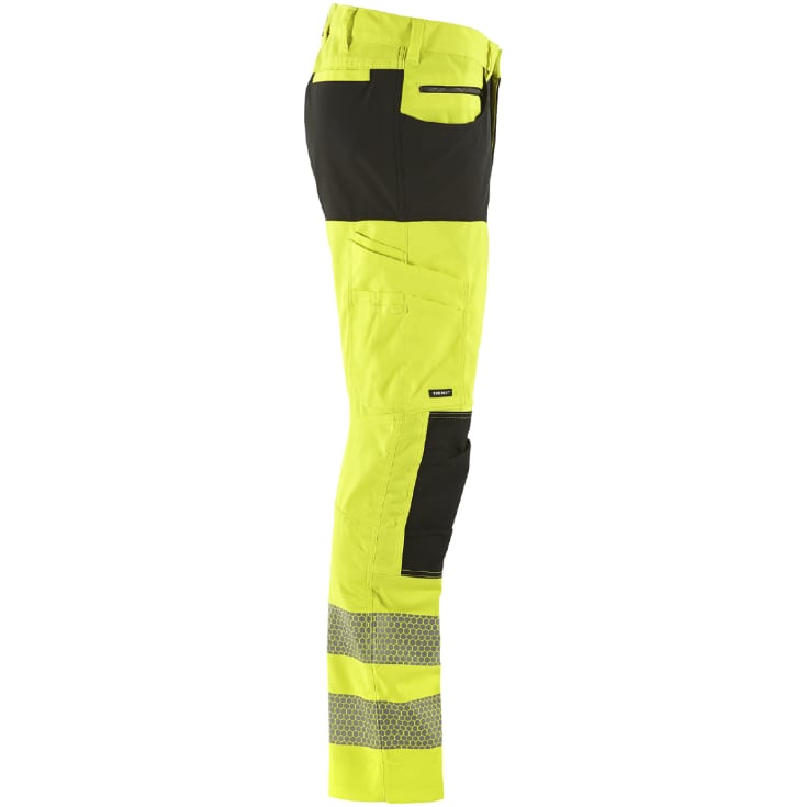 L.Brador arbejdsbukser 1076PB, Hi-vis Gul/Sort, C58