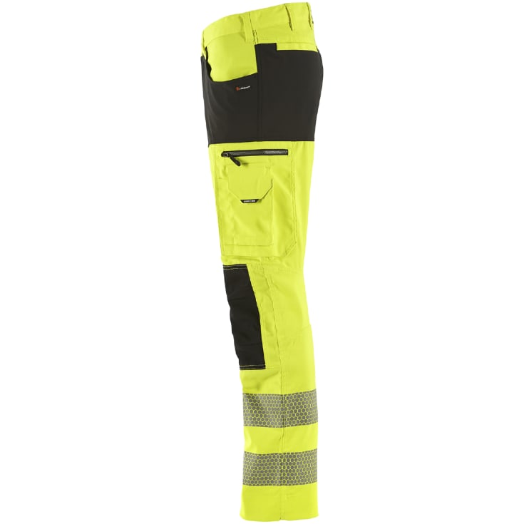 L.Brador arbejdsbukser 1076PB, Hi-vis Gul/Sort, C58