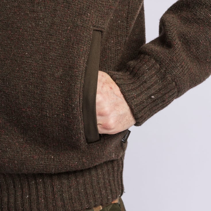 Pinewood Hurricane cardigan, Dark brown, 2XL
