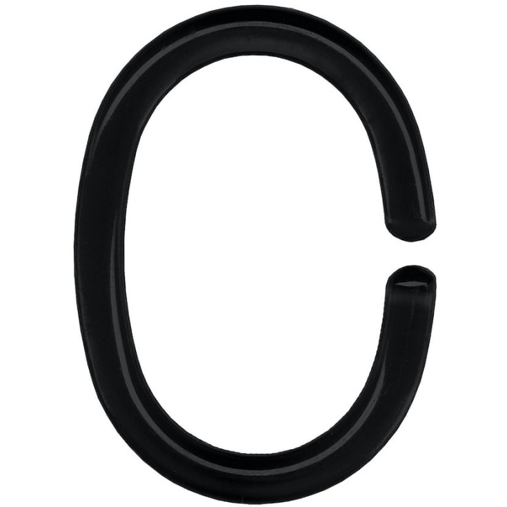 Kleine Wolke ringe til dusjforheng, 12 stk. svart