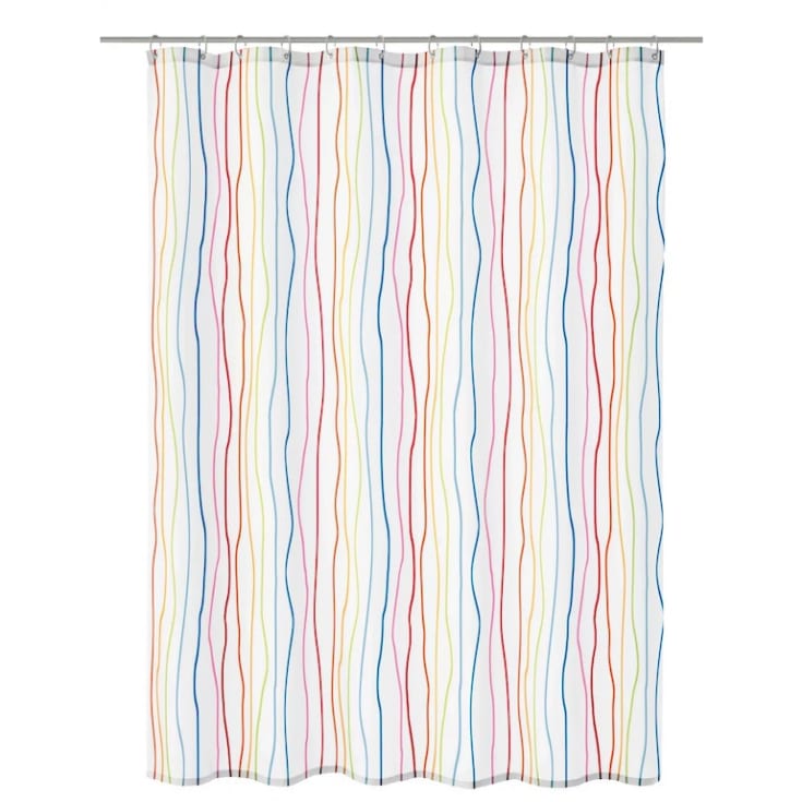 Kleine Wolke Jolie badeforhæng, 180x200 cm, hvid/multi