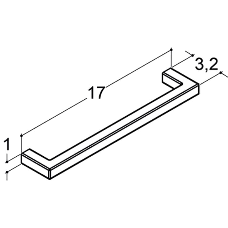 Dansani Base greb, 170 mm, sort