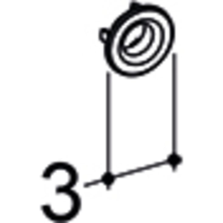 Dansani overløbsroset til porcelænsvaske, mat hvid