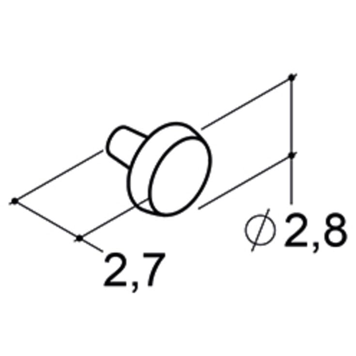 Dansani Luna Dot handtag, Ø28 mm, vit