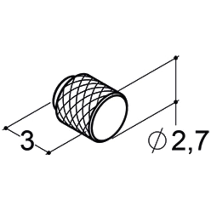 Dansani Pixel greb, Ø26 mm, krom