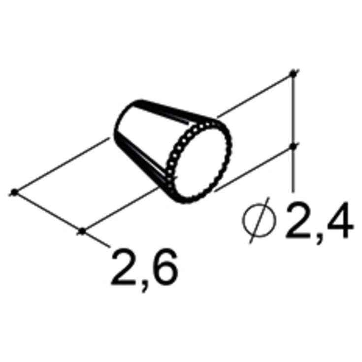 Dansani Daisy greb, Ø24 mm, messing
