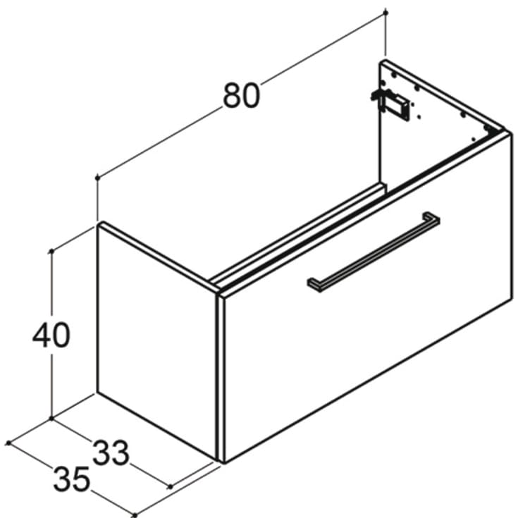Dansani Mido+ underskab, 80x35 cm, eg