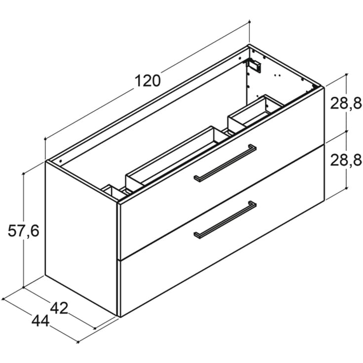 Dansani Mido+ underskab, 120x44 cm, eg
