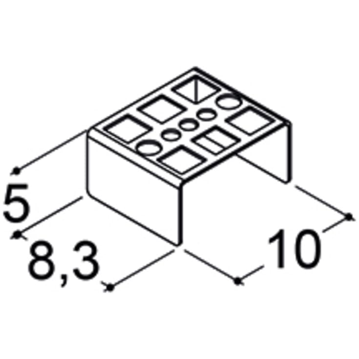 Dansani lådinsats, 10x8,3 cm, aluminium