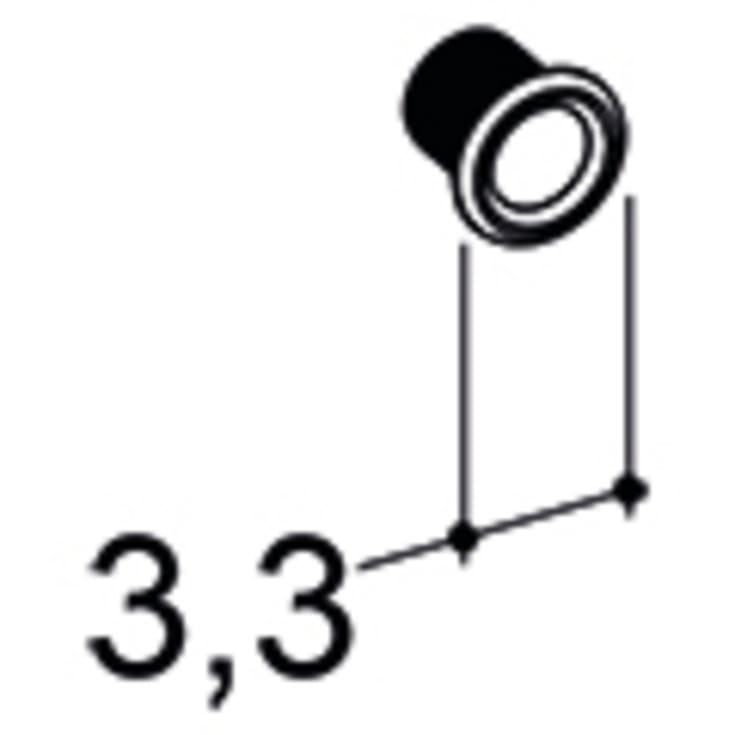 Dansani overløbsroset til solid surface- og marmorvaske, mat sort