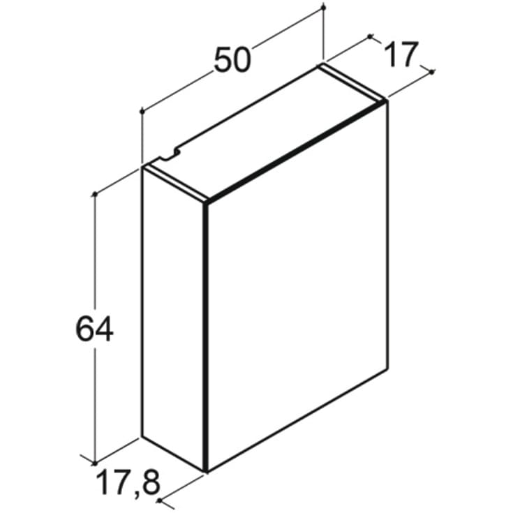 Dansani Mido+ Select spejlskab, 50x64 cm, eg
