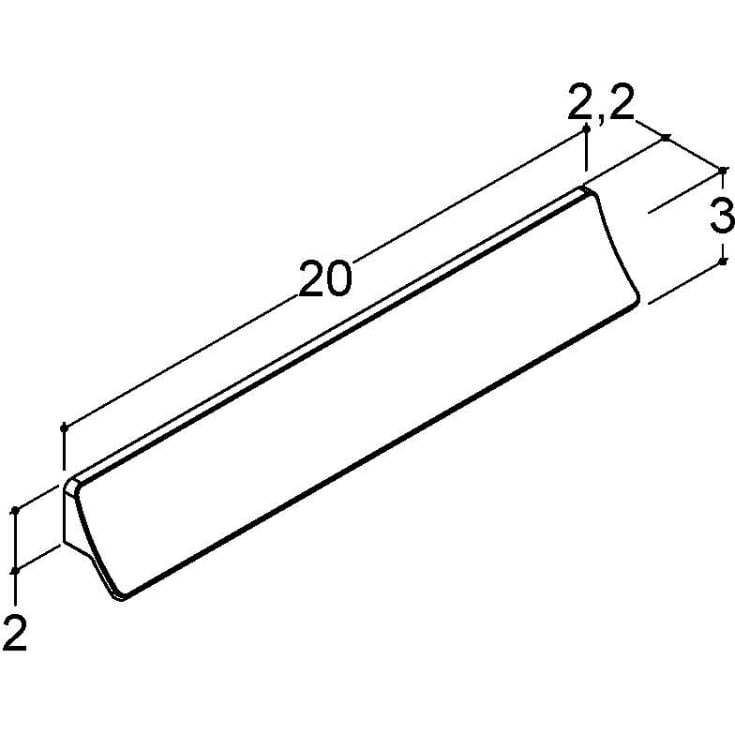 Dansani Wing greb, 200 mm, messing