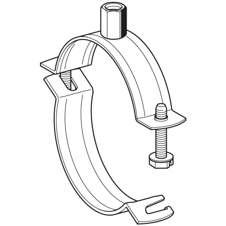 50 stk Scanclamp standard rørbøjle uden gummi M8/M10 (63 - 67 mm)