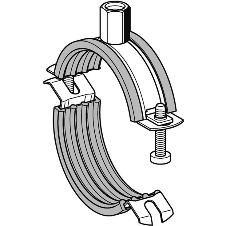 50 stk Rørbøjle Scanclamp A4 Rustfri med gummi M8/M10 (3'', 83 - 91 mm)