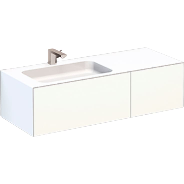 Laufen WP Folio 7 møbelpakke, 125,4x50 cm, hvid