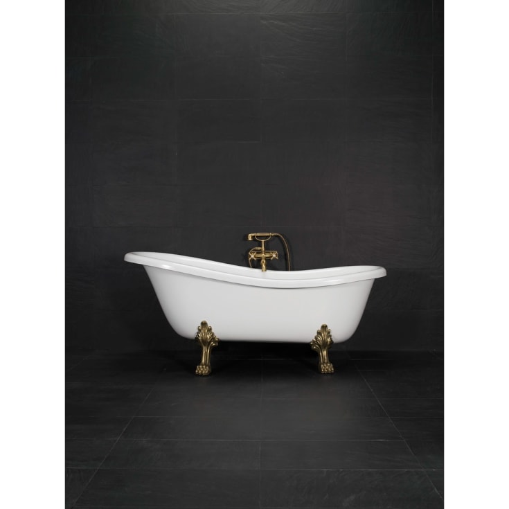 Westerbergs Victoria badekar, 167x75 cm, sort/krom