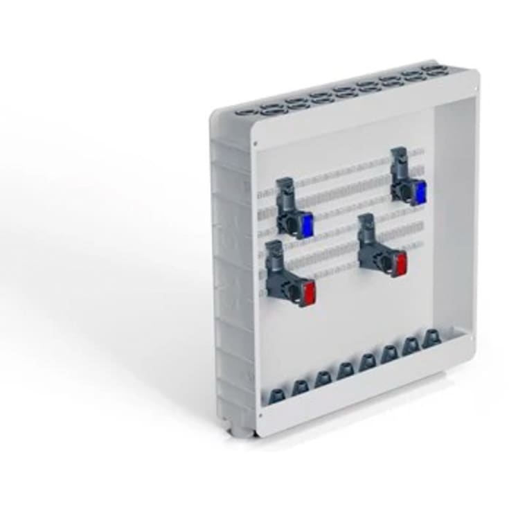Sanipex fordelerskap, 548x552x108 mm, 2x7 uttak, hvit