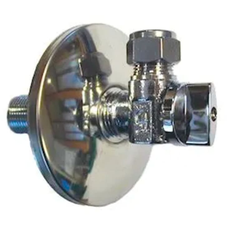 Sanipex vinkelventil, med avstengning, 1/2" x 10 mm