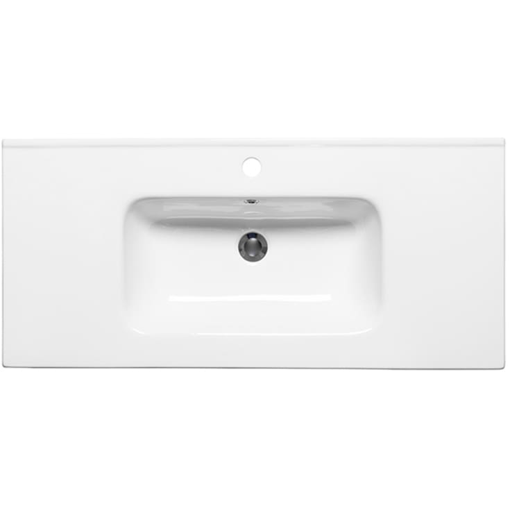 Hafa On møbelservant, med overløp, 101x46,5 cm, Hvit