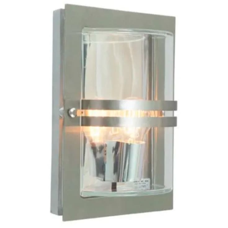 Norlys Basel vegglampe, LED max 9W, klart glass, rustfritt stål