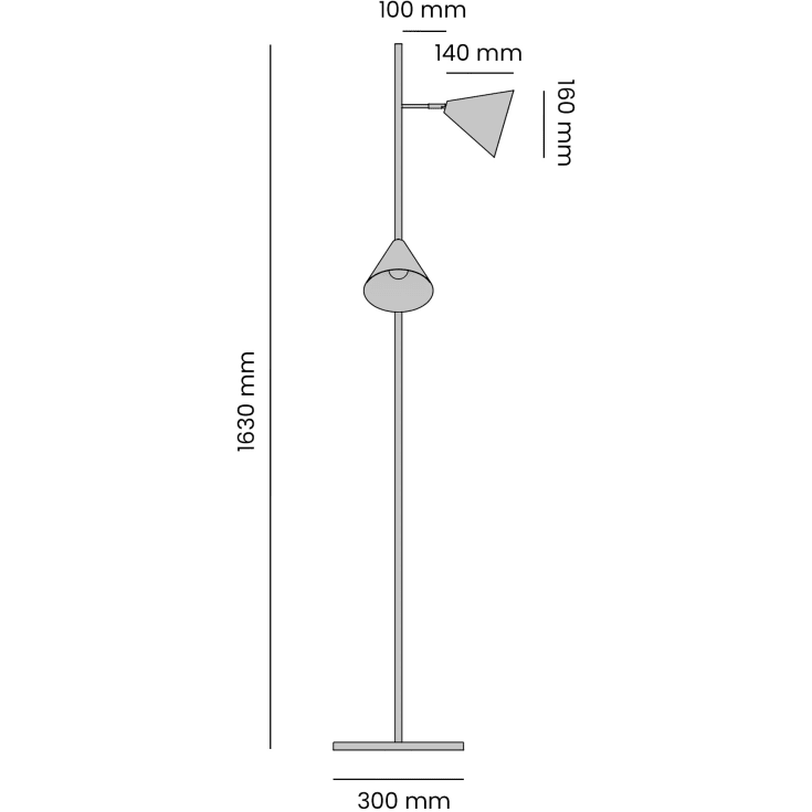Aldex Form 2 gulvlampe, hvit