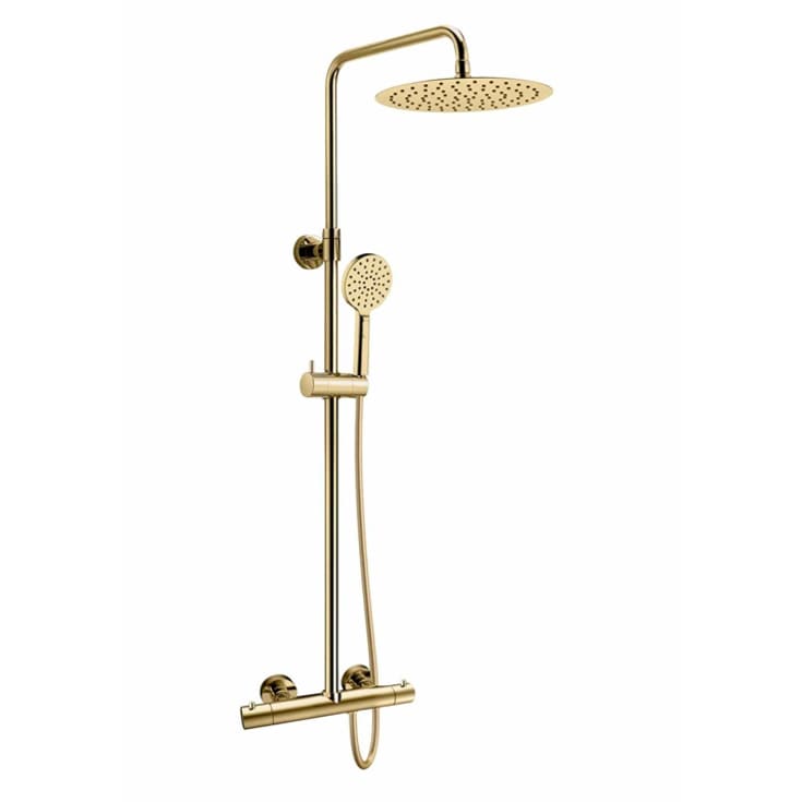 Noro Studio komplett dusjsett, Ø200 mm, Messing