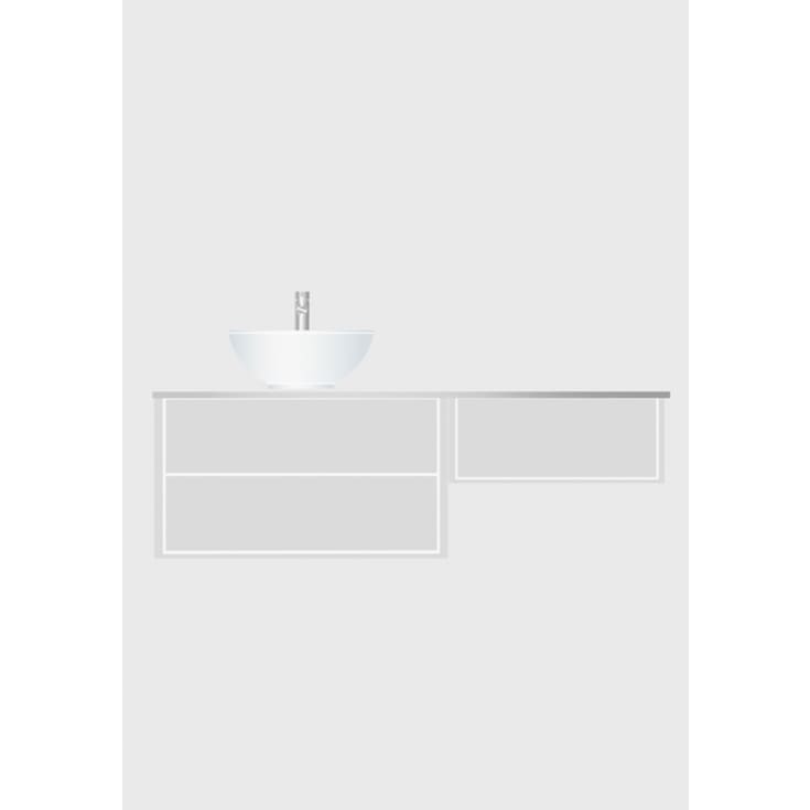 Hafa Edge servantskap, 140x45.6 cm, hvit
