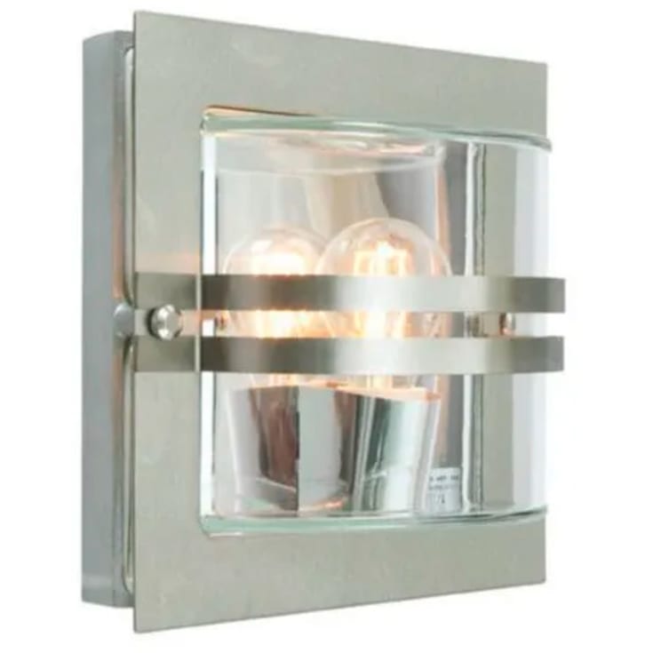 Norlys Bern vegglampe, LED max 9W, klart glass, rustfritt stål