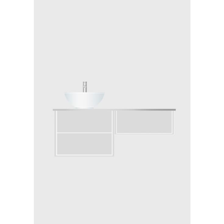 Hafa Edge servantskap, 120x45.6 cm, hvit